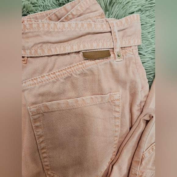 Zimmermann Cropped High-Rise Tapered Peach Jeans Size 0 - Picture 11 of 15